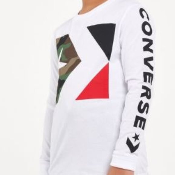 Converse Big Kids Wordmark Camo Tee Size Boys Large (12 - 13 Years) - Picture 1 of 8